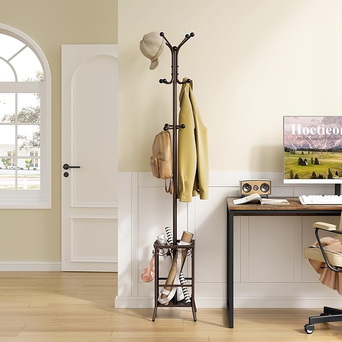 Hoctieon Coat Rack Freestanding, Coat Tree - Image 6