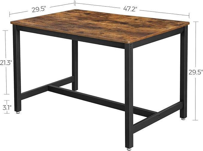 VASAGLE 47 Inches Dining Room Table - Image 7