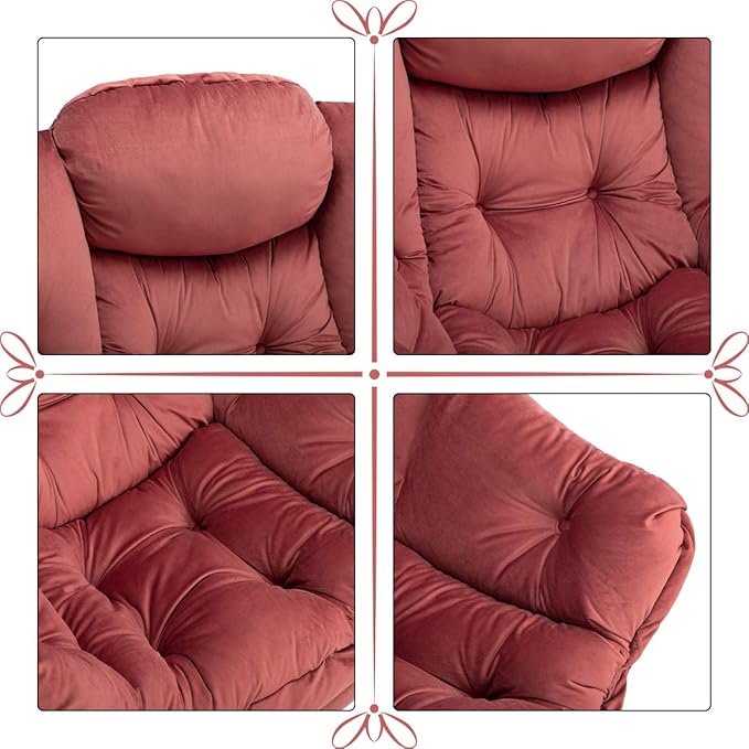 HollyHOME Modern Fabric Large Lazy Chair, Accent Oversized Comfy Reading Chair - Image 5