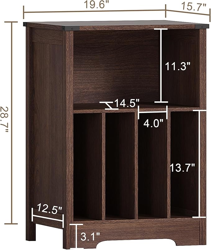 ChooChoo Record Player Stand, Vinyl Record Storage Cabinet, Turntable Stand - Image 2