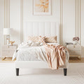 SHA CERLIN Twin Bed Frame/Velvet Upholstered Platform Bed Frame by SHACERLIN