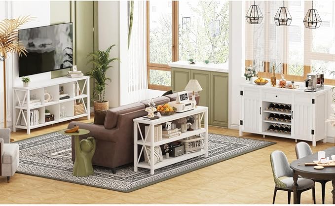 FATORRI 8 Cube Storage Organizer Bookshelf, Rustic Wood Cubby Bookcase - Image 6