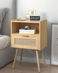 Rattan Nightstand, Modern Bedside Table by Unknown