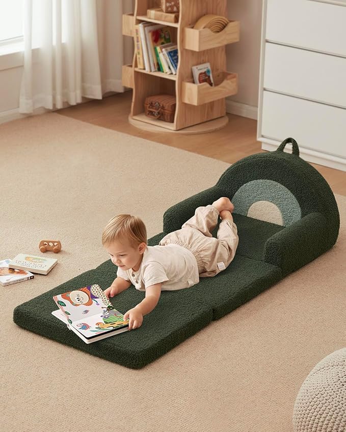 Blissful Diary Foldable Toddler Couch, 2-in-1 Comfy Toddler Chair & Lounger - Image 2