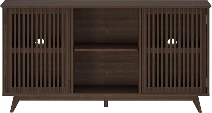 Plank+Beam Mid-Century Modern Wood TV Stand, Solid Wood Entertainment Console - Image 11