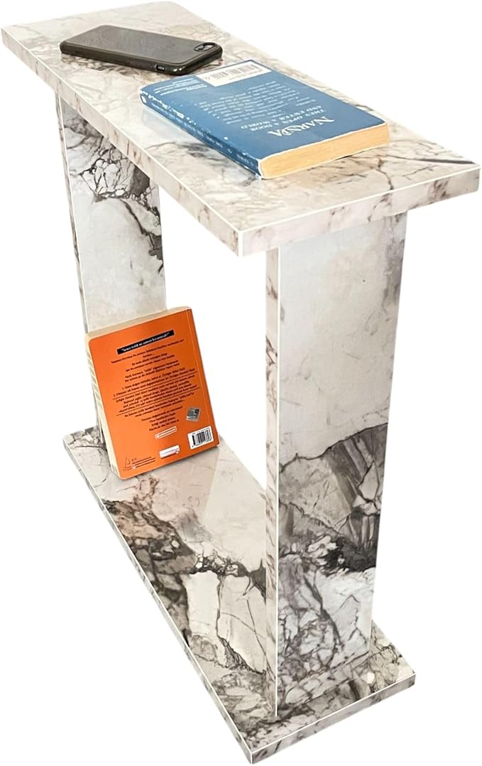 Very Narrow Side Table for Living Room, Small Apartment Space Between Chairs - Image 4