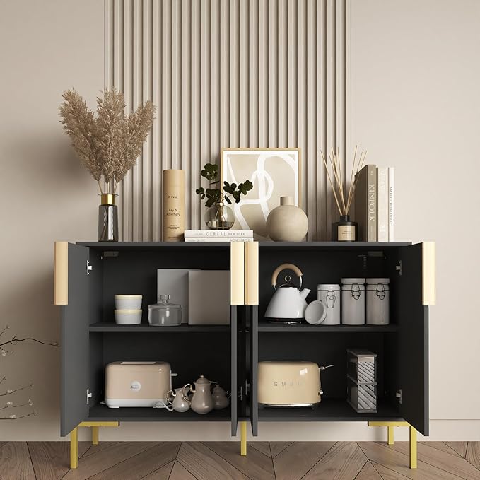 4 Doors Sideboard Buffet Cabinet - Image 4