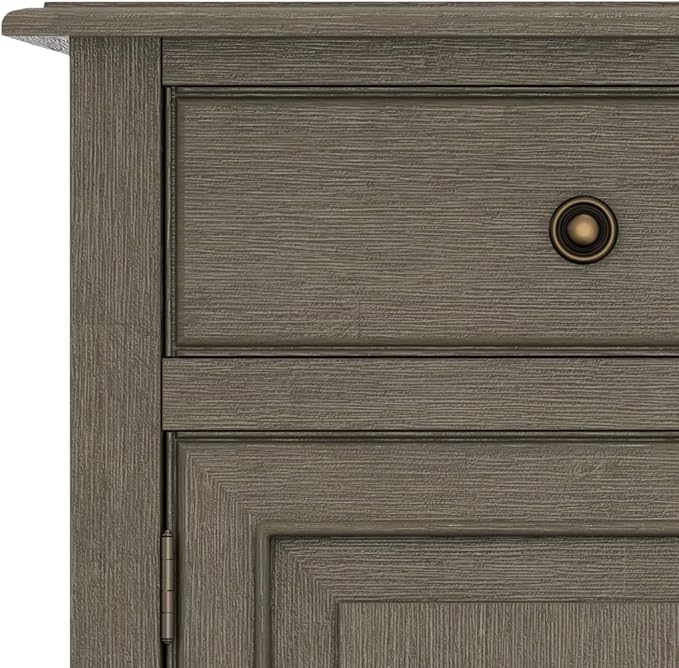 SIMPLIHOME Connaught 40-inch Wide Solid Wood Storage Cabinet in Farmhouse Grey - Image 11