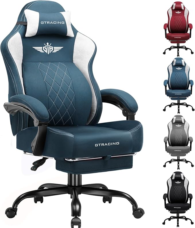 GTPLAYER Big and Tall Gaming Chair Breathable Fabric Computer Chair by GTPLAYER