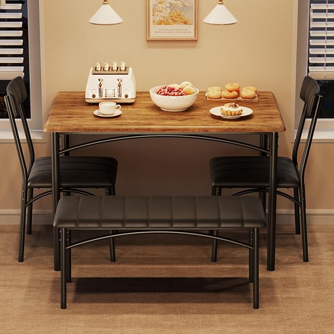 GarveeHome Dining Table Set for 4, Kitchen Table by GarveeHome