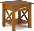 SIMPLIHOME Kitchener SOLID WOOD 21 inch Wide Square Contemporary End Side Table by SimpliHome