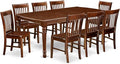 East West Furniture DONO9-MAH-W 9 Piece Kitchen Table Set Includes a Rectangle by EastWestFurniture