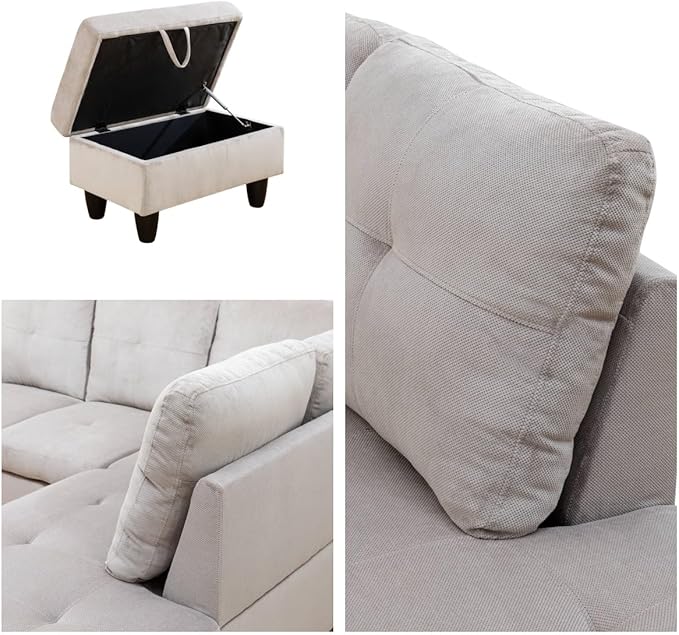 Convertible Sectional Couch, Large L Shaped Couch - Image 6