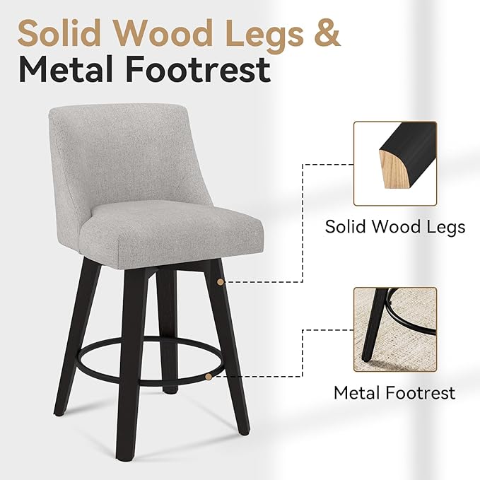 26.8 Inch Counter Height Bar Stools - Image 5