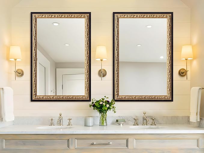 Gold Vintage Mirror 40”x28”, Bathroom and Bedroom - Image 6