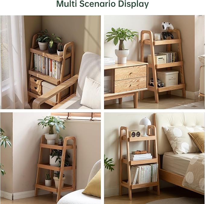100% Solid Oak 3 Tier Ladder Shelf - Image 7