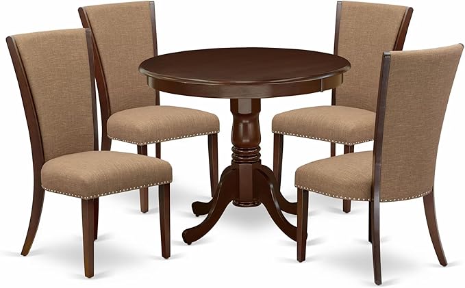East West Furniture ANVE5-MAH-47 5 Piece Kitchen Table & Chairs Set Includes a by EastWestFurniture