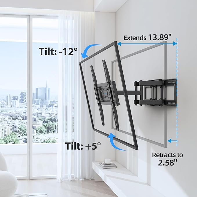UL Listed Full Motion TV Wall Mount Bracket - Image 3