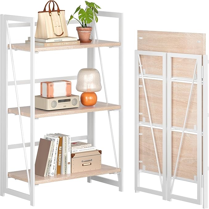 4NM No Assembly 3 Tiers Book Shelves, Living Room, Home Office by 4NM