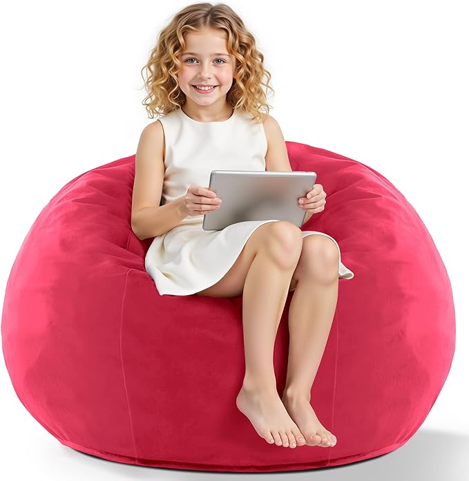 HABUTWAY 2FT Bean Bag Chair, Teardrop Bean Bag Chair Luxurious Velvet Ultra by HABUTWAYMakeYourLifeComfortable