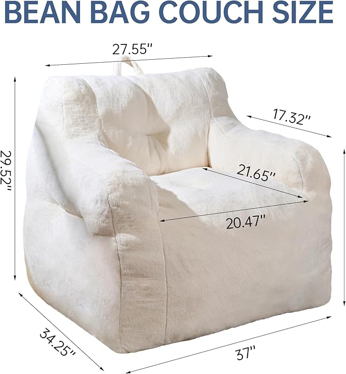 Giant Bean Bag Chairs for Adults and Kids, 3FT Bean Bag Chair - Image 2