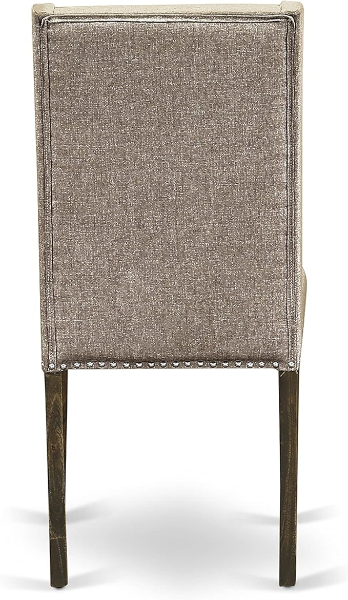 East West Furniture X797FL716-7 7 Piece Dining Table Set Consist of a Rectangle - Image 12