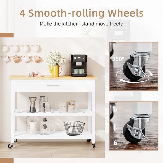 Shintenchi Kitchen Island Cart - Image 4