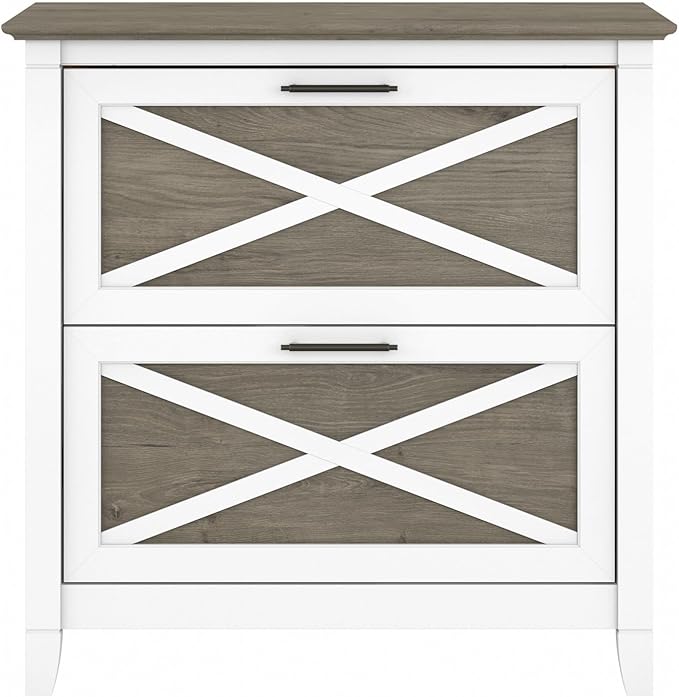 Bush Furniture Key West Lateral File Cabinet, Modern Farmhouse 2 Drawer File - Image 7
