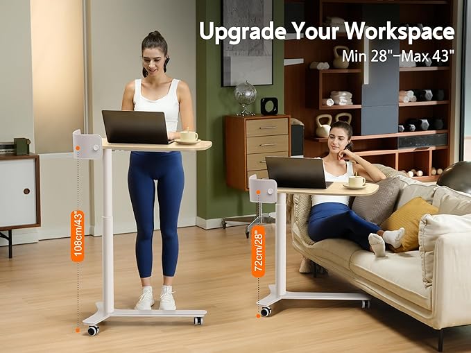 Rolling Desk Adjustable Height - Image 3