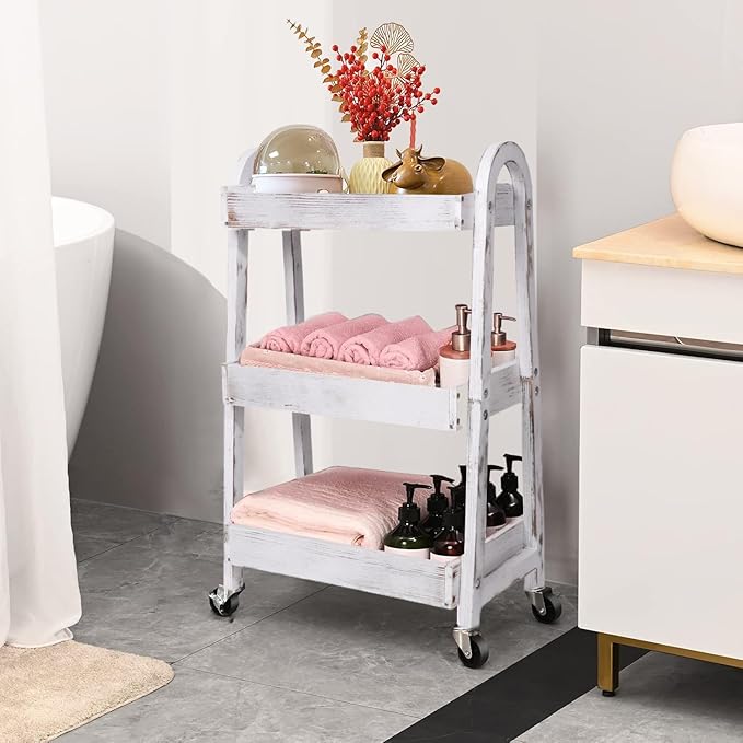 3-Tier Rolling Utility Cart - Image 5