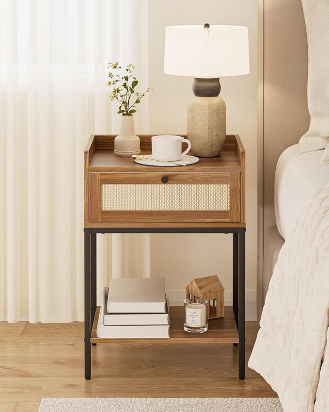 Nightstand, 3-Tier Modern Night Stand, Bedside Table by Unknown