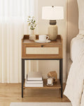 Nightstand, 3-Tier Modern Night Stand, Bedside Table by Unknown