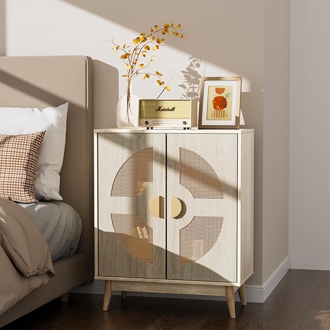 Buffet Cabinet with Storage Sideboard Accent Modern Credenza with Doors & by TOOBVEST