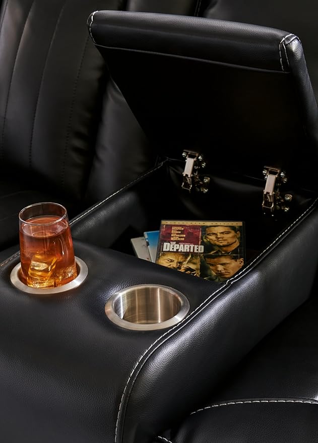 Signature Design by Ashley Caveman Den Modern Faux Leather Power Reclining - Image 8