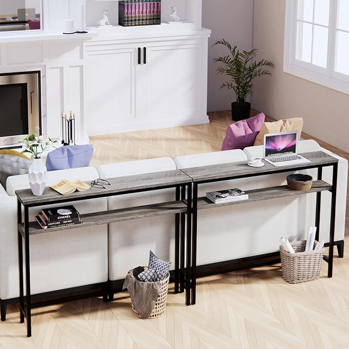 Narrow Console Table, 39.4” Sofa Table - Image 2