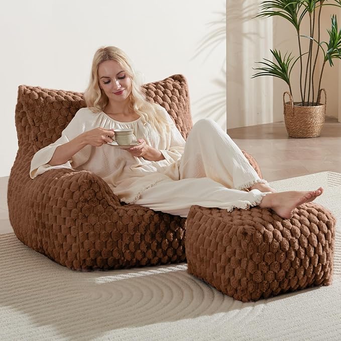 Bean Bag Chair with Ottoman - Image 3