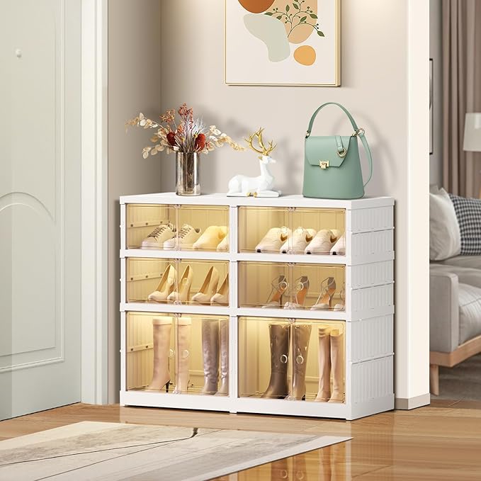 3 Tier Foldable Shoe Rack Organizer - Image 2