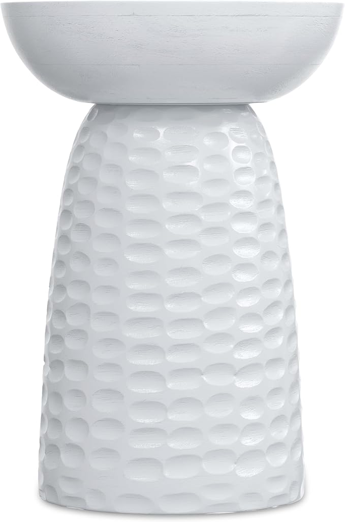 SIMPLIHOME Boyd 13-inch Wide Solid Mango End Table in White, Contemporary-Style - Image 5