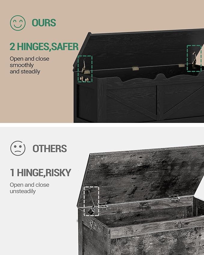 39.4" Storage Bench, Storage Chest, Lift-Top Storage Trunk - Image 5
