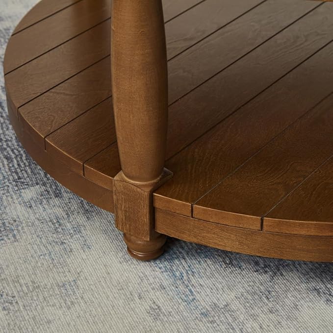 24KF Upholstered Round Coffee Table - Image 6
