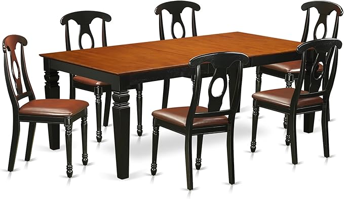 East West Furniture LGKE7-BCH-LC 7 Piece Dining Room Table Set Consist of a by EastWestFurniture