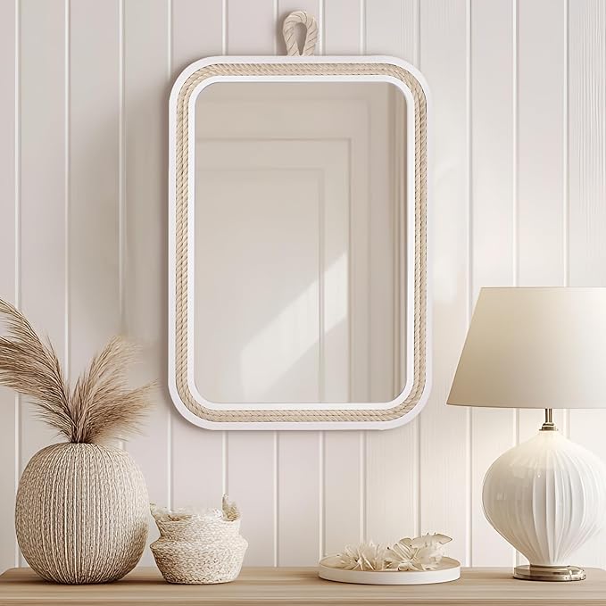 Nautical Rope Mirror Rectangular Hanging Mirrors - Image 4