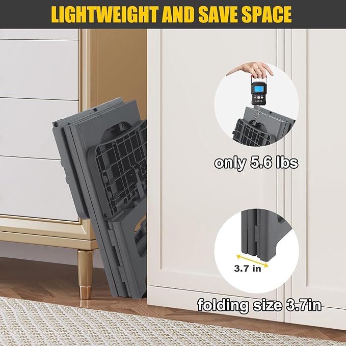 Folding 2-Step Stool for Adults Kids Non-Slip Collapsible Portable Step Stool - Image 5