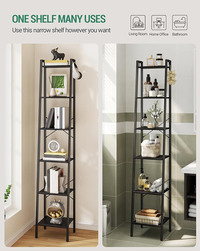 Ladder Shelf, Bookshelf Bookcase, Freestanding Corner Storage Shelve - Image 6