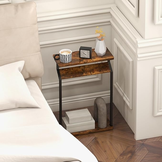 Narrow Side Table for Small Spaces, End Table for Couch, Slim Couch Tray Tables - Image 4