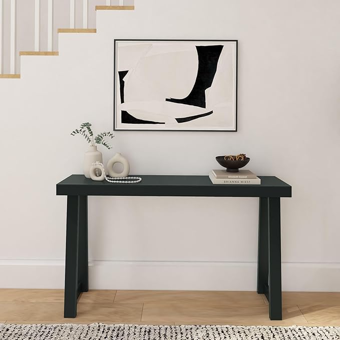 Plank+Beam Solid Wood Console Table, 56 Inch, Sofa Table, Narrow Entryway Table - Image 2