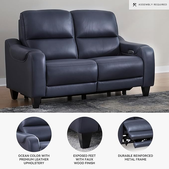Signature Design by Ashley Mercomatic Contemporary Leather Match Wall Hugger - Image 4