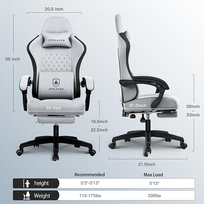 GTPLAYER Gaming Chair, Computer Office Chair - Image 2