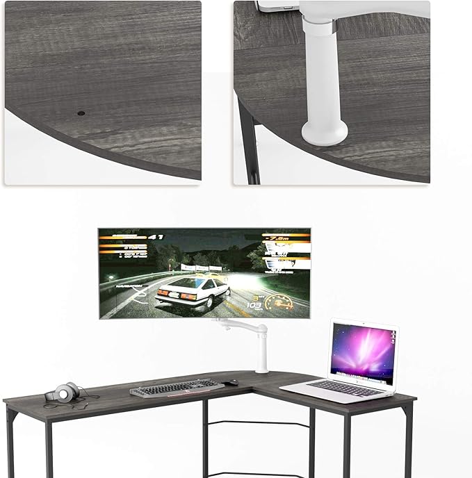 Teraves Reversible L Shaped Desk, 66.1" Gaming Desk, Corner Desks - Image 7