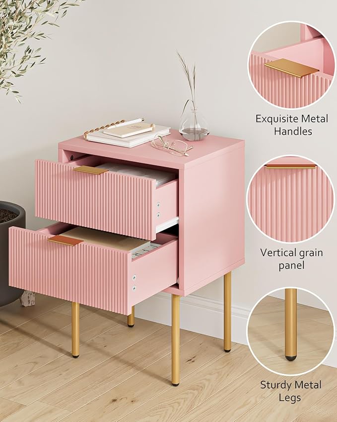 Masupu Night Stand, Mid-Century Modern Bedside Table - Image 3